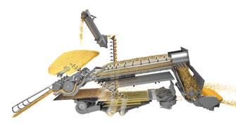 clean grain elevator chain Adjustable cross auger covers Easy clean-out between crops Unloading the LEXION grain tank is fast and efficient with its