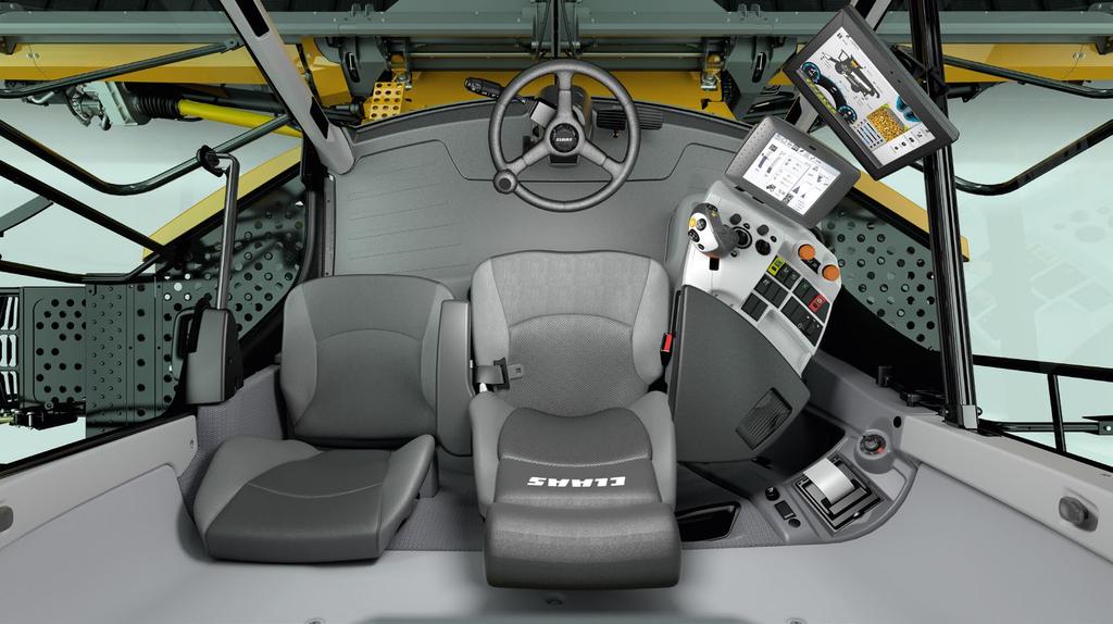 Committed to operator comfort. Cab + Comfort Cab + Comfort. Greater support for the operator.
