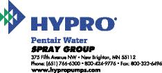 For fast, convenient and up-to-date information, call Hypro at: Technical/Application....................... 800-445-8360 Order Department.