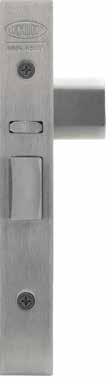 Faceplate Reversible for both left and right hand doors opening in or opening out without disassembly. Stainless steel faceplate supplied in square end (standard) and optional round end.