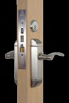 With the deadbolt projected, a simple turn of the inside lever retracts both the latch and deadbolt