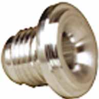 Female bungs are available as either weld-on type, in aluminum or steel, or as bolt-on type, in anodized aluminum. 1-5/8" CAP W/ STEEL BUNG (1-1/4-12 THD.