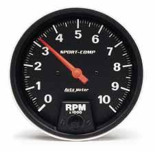 Gauges SPORT COMP SERIES 5 & 3-3/8 IN-DASH TACHOMETERS & SPEEDOMETERS Auto Meter Bold, easy to read dial faces and reliable performance