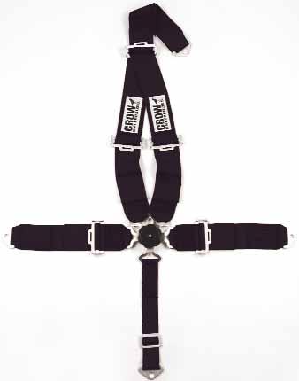 With a 50 long, 3 wide seat belt, these 5-way driver restraints include a 3 shoulder harness and a 2 antisubmarine