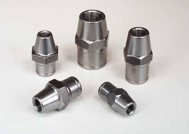 Specialty Shapes HEX TUBE ADAPTERS These weld-in threaded hex tube adapters are CNC machined from 4130 chromoly to precision tolerances.
