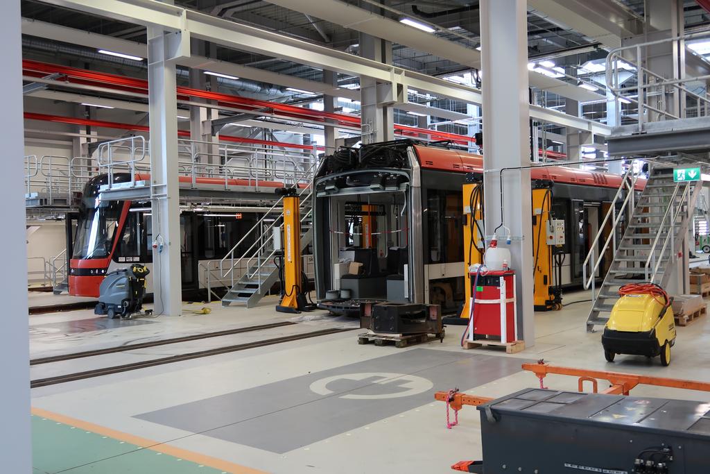 -from a cramped and temporary workshop on Kronstad -to Europe's most modern tram workshop at Kokstad Some effects of a modern workshop Reduction Increased Increased
