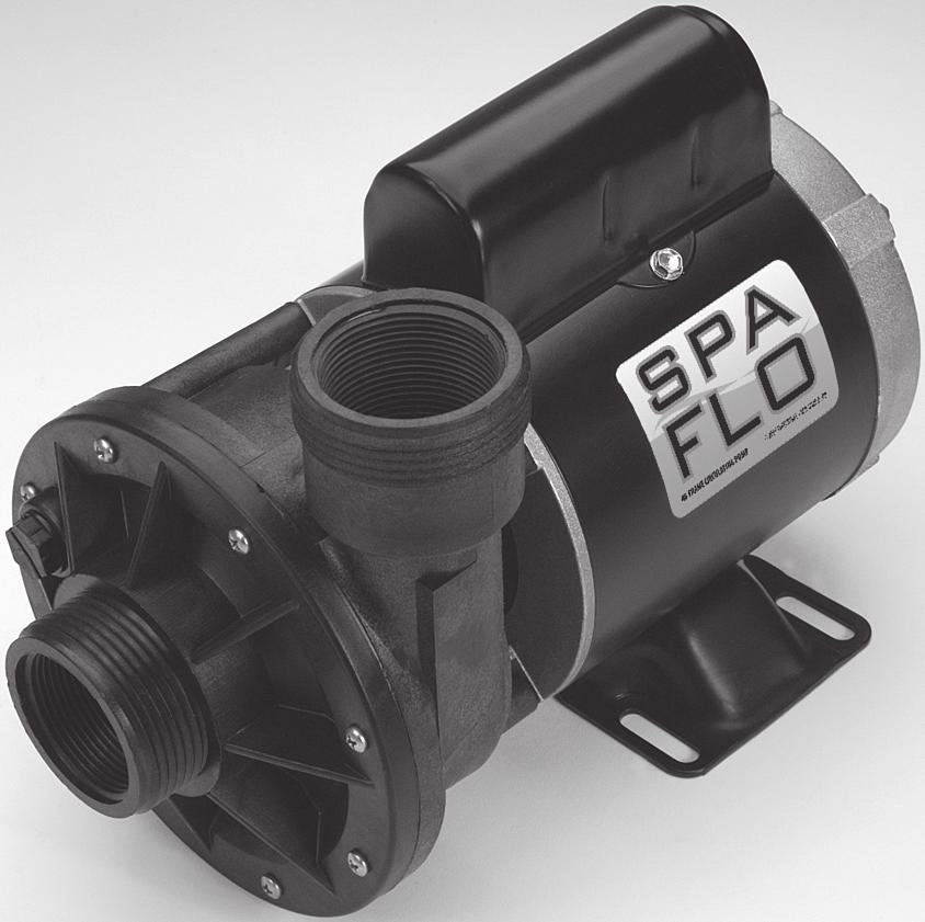 Spa Pumps / Spa Flo - 48-Frame 48-frame proven design Designed for direct replacement in most spas Viton seals 1 1/2" Intake and Discharge 6.5" 8.25" 57.75 25 46.20 20 34.65 15 23.10 10 1.0 HP 1.