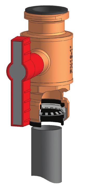 Pump Ball Valve with TECTITE Push-fit Connection For pump screw connection (union nut not included), TECTITE push-fit connection for copper, carbon steel and stainless steel pipes,  Thermometer