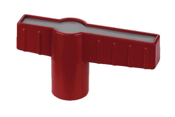 I Handles for Shut-off Ball Valves Lever handle Extended version, coated metal.