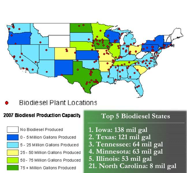 Biodiesel Production 2006 Total Soybean