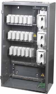 315A to 500A distribution board Standard features Enclosure Zinc coated 1.6mm steel ventilated enclosure to IP31 of BS EN 60529 Dark admiralty grey No.