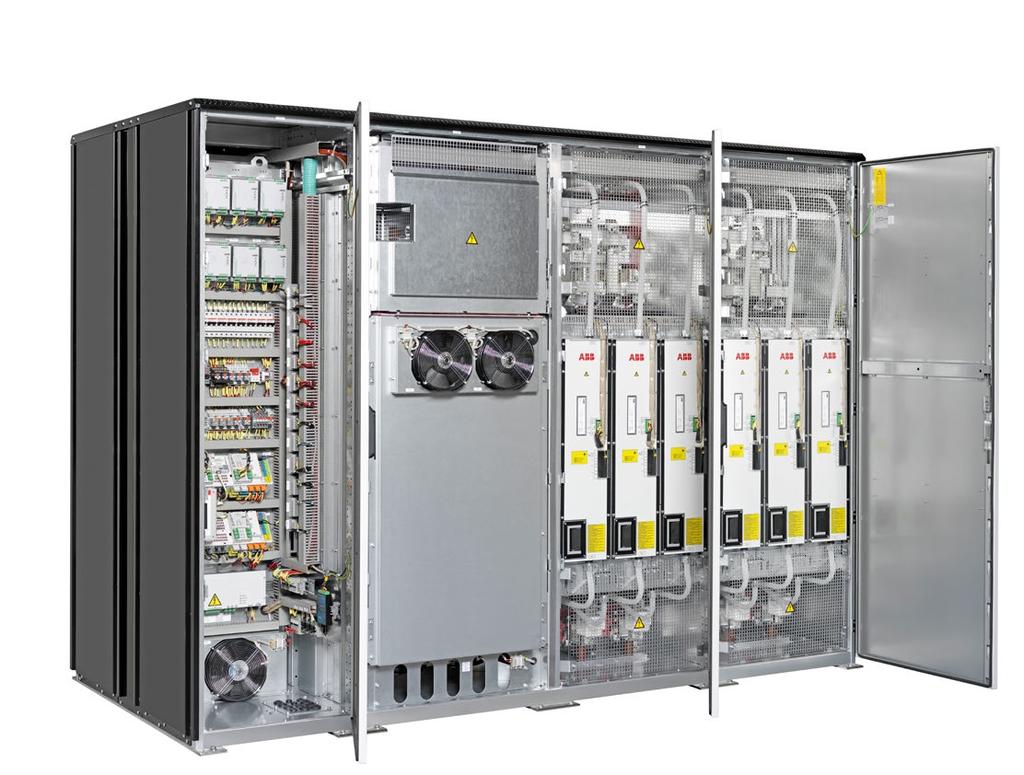 ACS880 4 MW REVEALED 7 Fast servicing Modular construction for easy troubleshooting and fast replacements Easy access to components to speed up maintenance and repair work All converter service