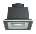 MEGAZIP SQUARE STAINLESS-STEEL FRONT TRIM DOWNLIGHT ACID - ETCHED GLASS 44 S.5593.