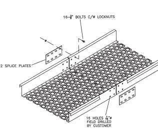 OVER SUPPORT SPLICE PLATE KIT Notes: This kit is intended to splice two sections of walkway together OVER A SUPPORT ONLY.
