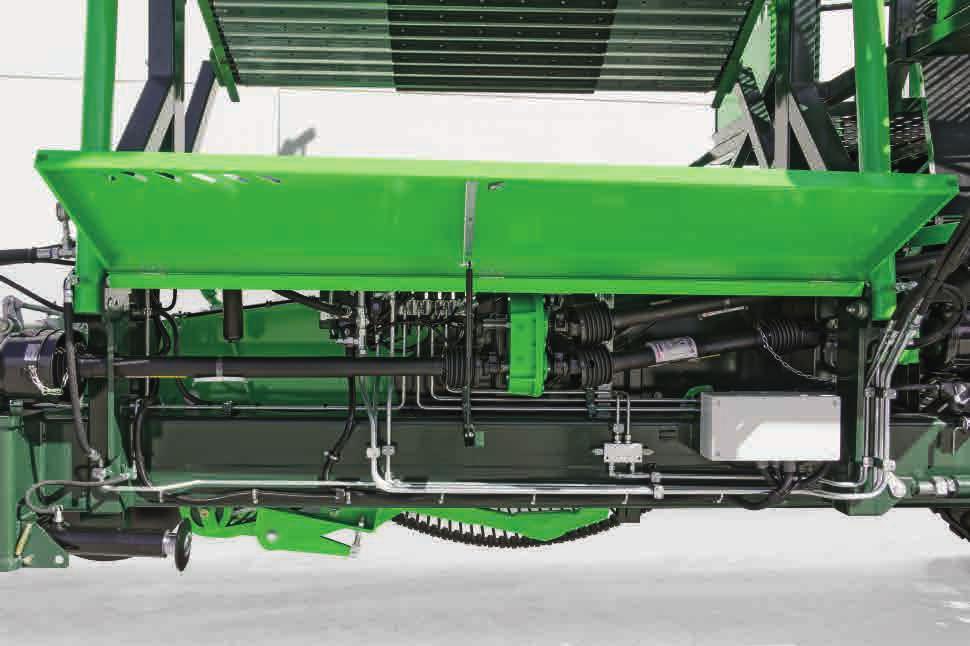 Easy to use and maintain The machine is easy to operate and extremely robust to ensure low service costs and prolonged harvesting. KEEN & GREEN: Open structure, easy maintenance.