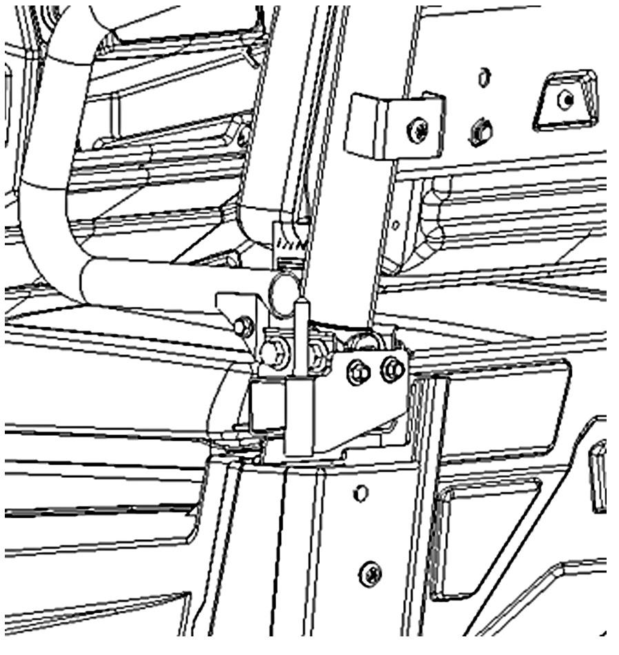 11. Cut a slot on the C-pillar cover for the lower hinge bracket using an utility knife or air saw. Figure 10. NOTE: The area for slot is marked on back of the cover.