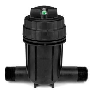 Landscape Drip Control Zone Components Quick-Check Basket Filter The only commercial-grade filter with a clean/dirty indicator for low-volume irrigation zones Reduces maintenance and labor costs the