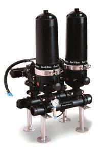 Disc elements provide depth filtration -not just surface filtration Unit is pre-assembled with HDPE (High density polyethylene) manifold for easy installation DP, time or manual backflush cycle can