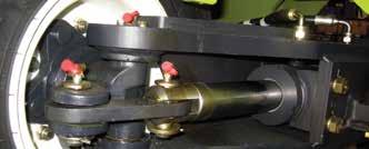 STEERING AXLE l Rugged Design Linkage pivot pins have a double shear design to withstand impact without loosening or breaking.