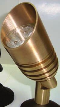 Aluminum (BLK, SSA Models) - High Performance C360 Solid Brass (BR Model) - Tempered Mineral Glass Protective Lens LED RATED LIFE (HOURS) for 80% LUMEN Maintenance: - 10 Watt: 150,000, 20 Watt: