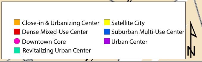 23,000 Satellite City Cloverleaf 23,700 Close-in & Urbanizing Center Takoma 25,000 Dense