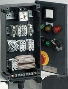 types TYPIAL PANEL ONFIGURATIONS Applications Designed for onspec control operators (featured on pages 9-14), these enclosures use explosion protected components and increased safety terminals.