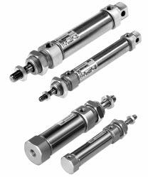 ISO Cylinders Magnetic Piston Double Acting Ø 10 to 25 mm Magnetic piston as standard Conforming to ISO 6432 Corrosion resistance Buffer and adjustable cushioned models Supplied complete with nose
