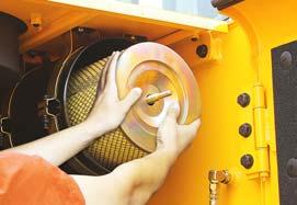 Simple air filter replacements The air cleaner is easily replaceable by