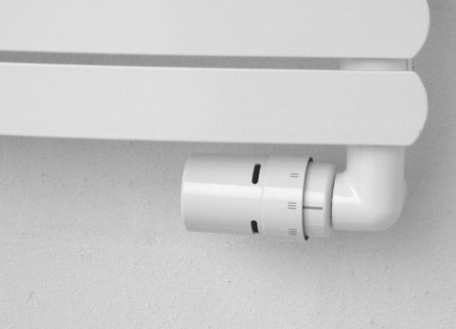 The aesthetically pleasing and compact design allows the sensor to be mounted underneath the towel rail, parallel with the wall, avoiding the risk of accidentally knocking the sensor.