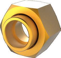 Fitting, model GCF-20 Union nut with tongue part