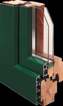 DuAL-STANDARD wood-aluminium STRUCTURE a single frame wood and aluminium window, the thickness of the leaf, window frame including the aluminium part: 86 mm, wood: 68