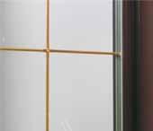 GLASS PANES (golden, 8 mm wide) glued (the Vienna type) removable fixed on