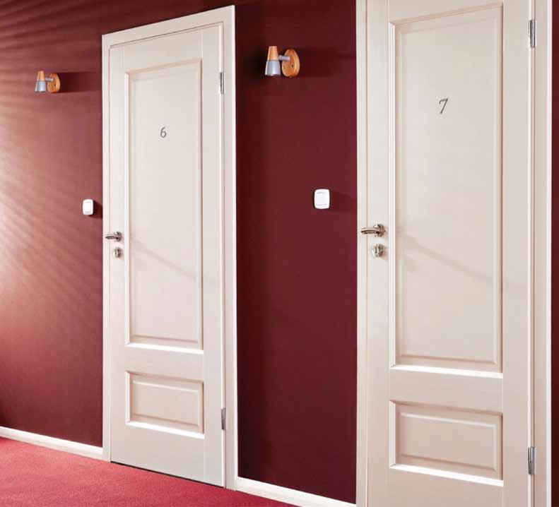 MODERN interior door leaves TECHNICAL SPECIFICATION LEAF STRUCTURE rebated system a wooden rail and stile set topped with two flush HDF boards, a painted MDF panel MODERN DOOR SECTION painted MDF