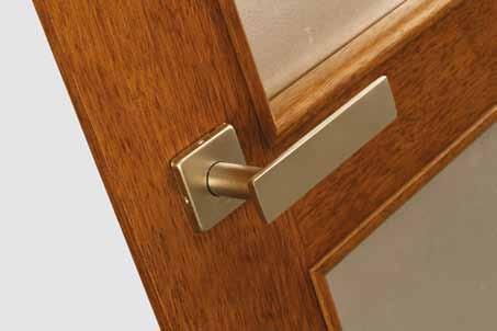 HARDWARE a single-point mortise lock, spacing: 72 mm, key-operated hinges: doors (a complete set includes a door leaf + an adjustable door frame) the adjustable screw-in pivot type; door leaves for