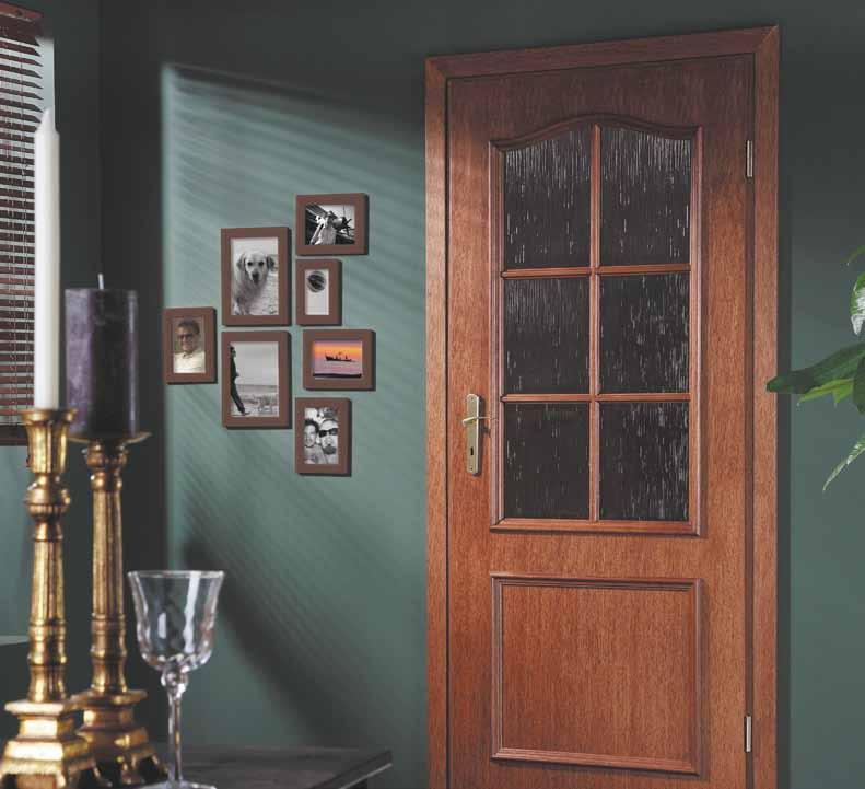 VENA interior door leaves TECHNICAL SPECIFICATION LEAF STRUCTURE rebated system a wooden rail and stile set topped with two HDF boards covered with natural veneer, the core made of a honeycomb-like