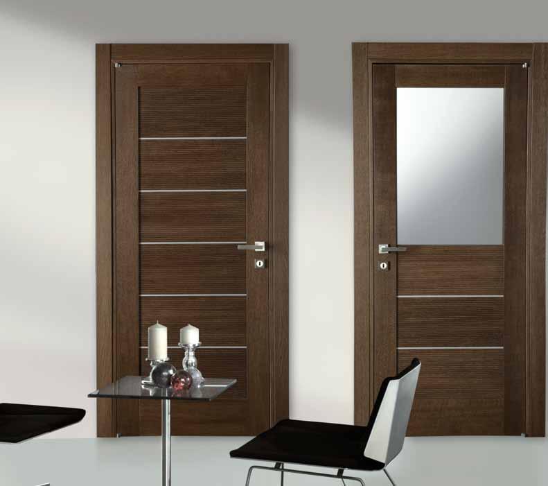 NOBLE I interior door leaves available types of glazing WHITE MATT BROWN MATT TECHNICAL SPECIFICATION LEAF STRUCTURE non-rebated system a rail and stile set made of laminated wood, a panel covered