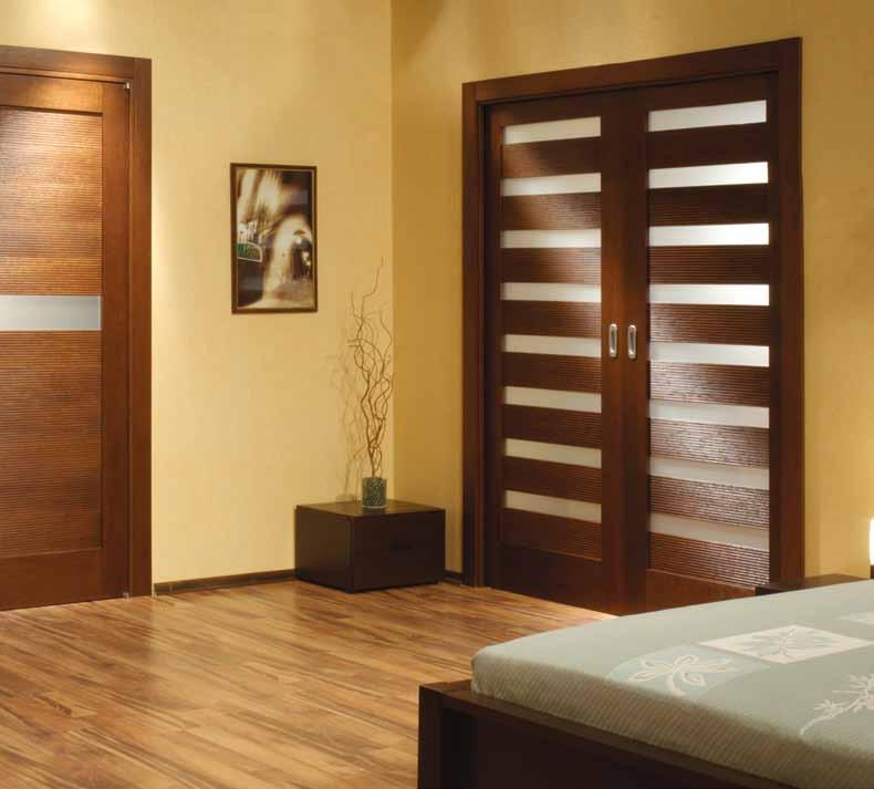 NOBLE II interior door leaves available types of glazing WHITE MATT BROWN MATT TECHNICAL SPECIFICATION LEAF STRUCTURE non-rebated system a rail and stile set made of laminated wood, a panel covered