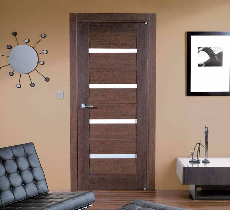 LATINO interior door leaves 58 TECHNICAL SPECIFICATION LEAF STRUCTURE non-rebated system a rail and stile set made of laminated wood, topped with two flush HDF boards covered with natural veneer or
