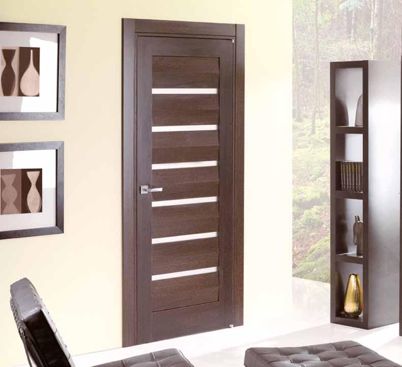 SWING interior door leaves TECHNICAL SPECIFICATION LEAF STRUCTURE non-rebated system a rail and stile set made of laminated wood, topped with two flush HDF boards covered with natural veneer or the