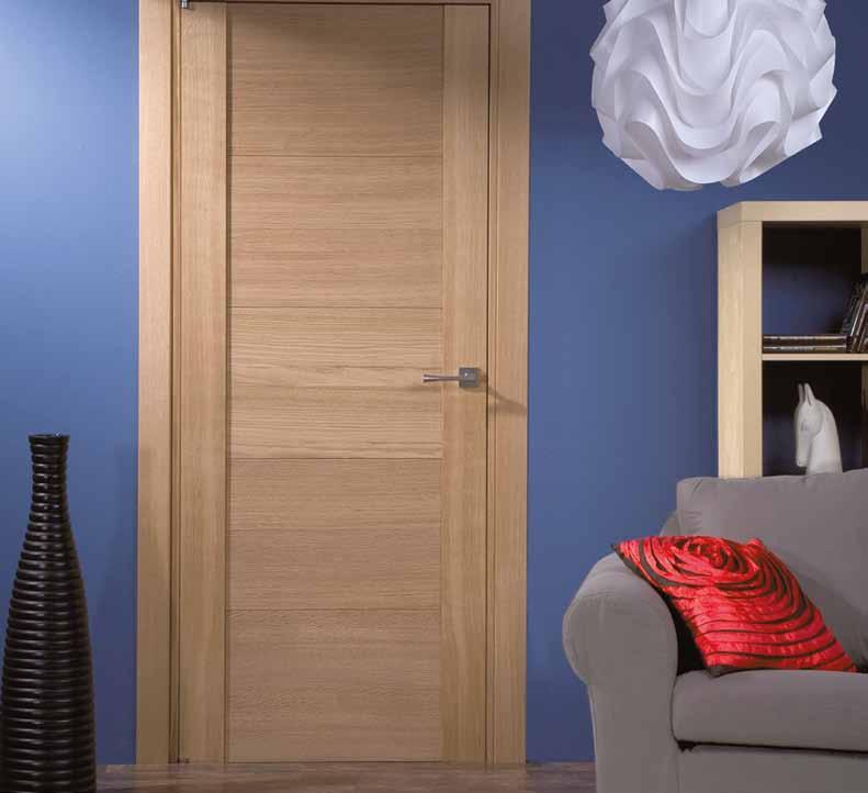 CALYPSO interior door leaves TECHNICAL SPECIFICATION LEAF STRUCTURE non-rebated system a rail and stile set made of laminated wood, covered with natural veneer HARDWARE a magnetic mortise lock, WK,