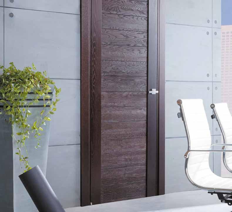 SABIA interior door leaves TECHNICAL SPECIFICATION LEAF STRUCTURE non-rebated system a rail and stile set made of laminated wood, covered with