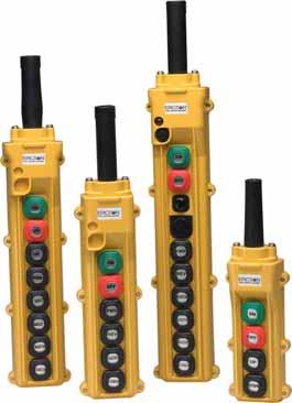 5500/5600 Series 5500/5600 Series Single, Dual & Variable Speed Pendant Stations vailable in 2 to 12 button configurations Single- and two-speed models eoprene boots surround buttons to seal out dirt