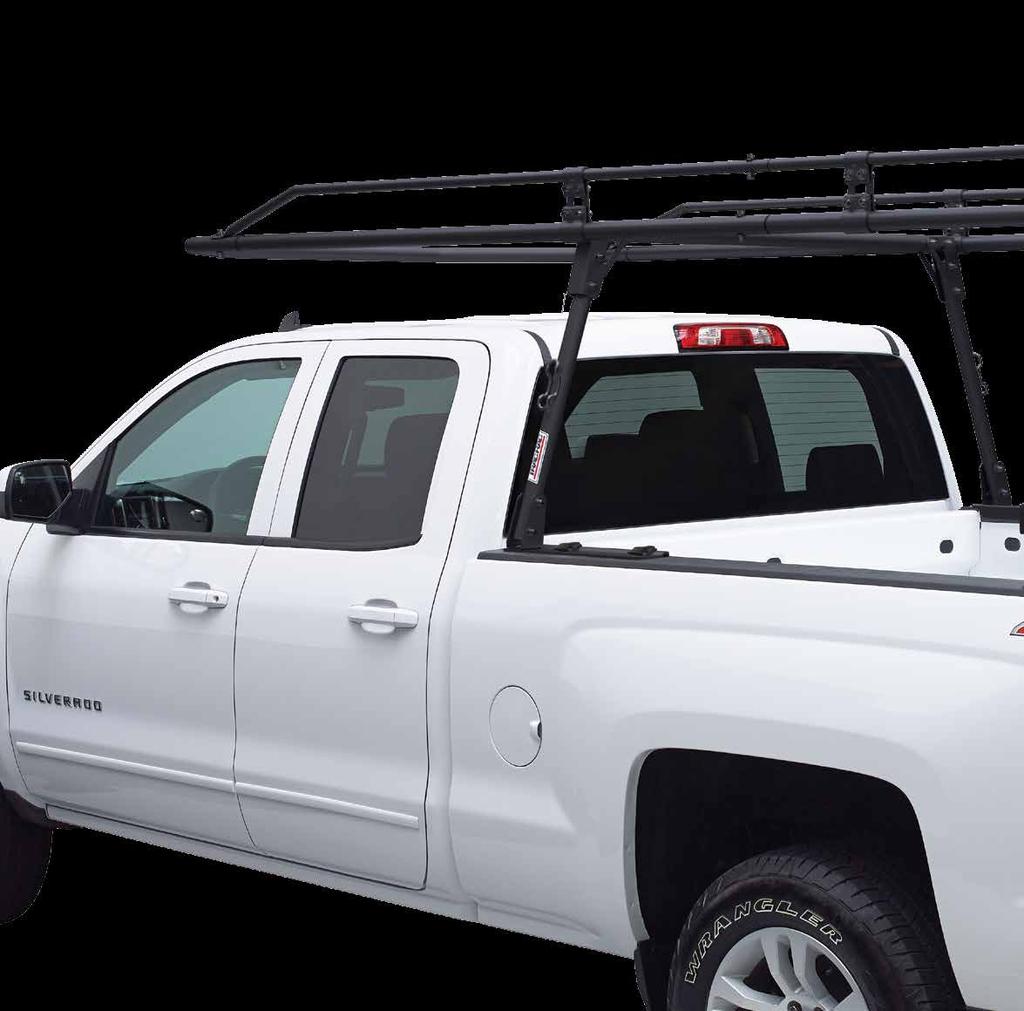 Universal Steel Rac THE UNIVERSAL STEEL TRUCK RACK Outfit your truck to work harder so you don t have to. With up to 1,000 lbs. load capacity, the Universal Steel Rac will handle the toughest of jobs.