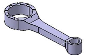of small end is d i =16 mm (assumed 1 mm clearance),outer diameter of small end Do = 22 mm The calculated dimensions in previous section are used in the development of geometric model of connecting