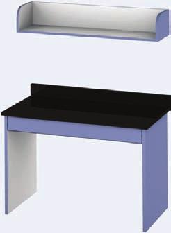 5" knee space drawer (27" - 48" W) (2.