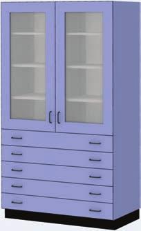 Sliding Doors, Drawers Door, Drawers Doors, Drawers Doors, Drawers 5918, 42", 48" 2 sliding framed glass doors above with 1¼" support bar 6 adjustable shelves @ 84" H 6403 (shown) 6413 (reversed) 1