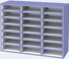 25" 2 doors @ #7542 1 adjustable shelf @ 54" H 2 adjustable shelves @ 66" H 2 vertical dividers 18 tote trays trays 10.