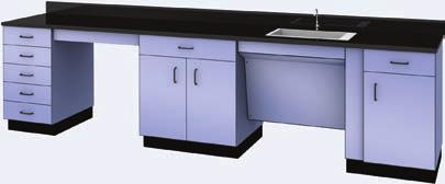 (24" W) with 5 equal drawers #1152 sink base (24" W) with 1 door, removable back 24" opening for refrigerator #0001 pedestal support space for ice maker on counter 7011 H : 36"" D : 25" 2 doors 1