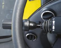 steering column gives the operator fast and easy control of speed