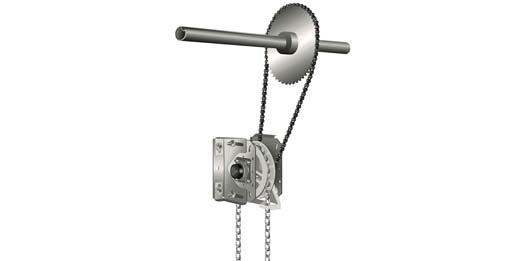 3 Chain hoist For heavier doors, a chain hoist allows easier door operation.